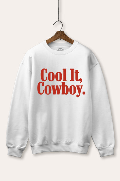 Cool It Cowboy Western Graphic Fleece Sweatshirt