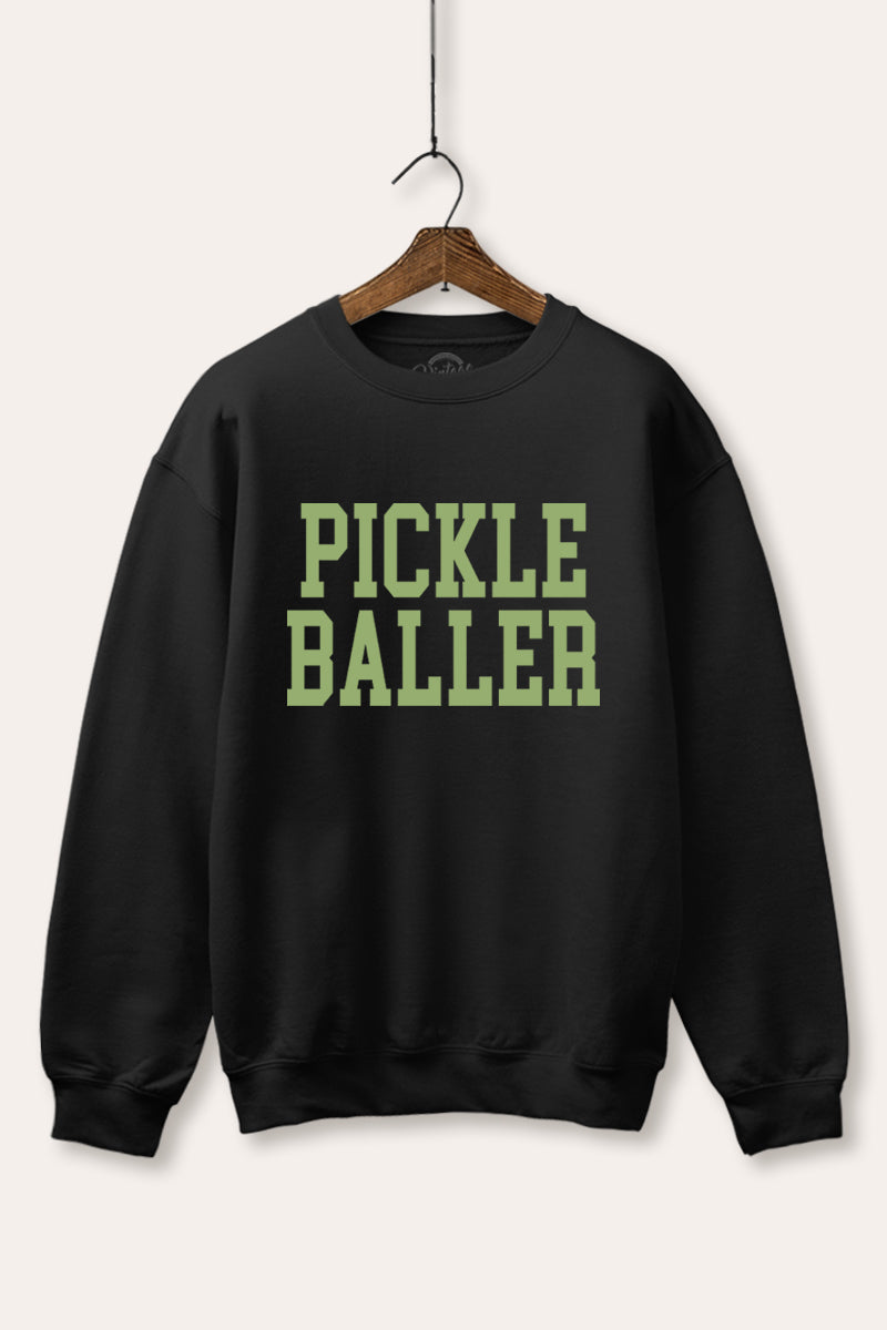 "pickle baller" fleece graphic sweatshirt