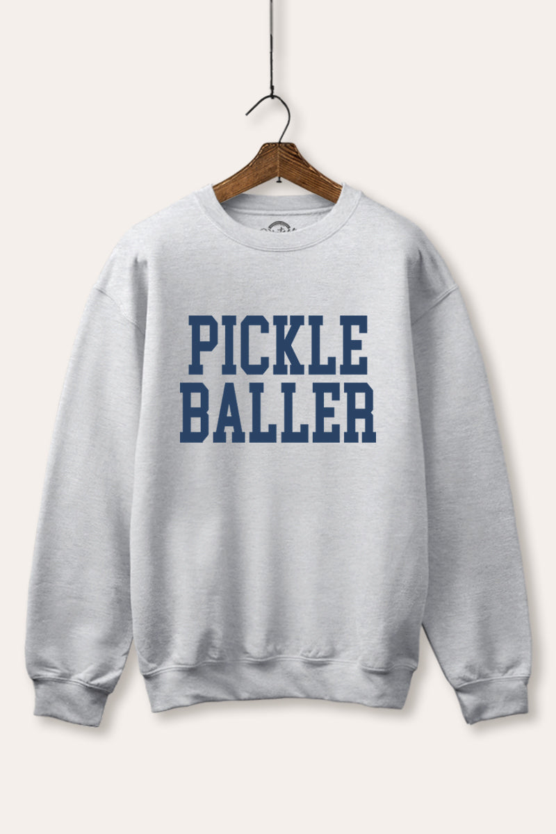 "pickle baller" fleece graphic sweatshirt