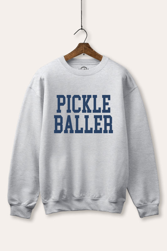 "pickle baller" fleece graphic sweatshirt