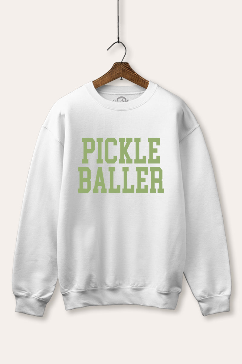 "pickle baller" fleece graphic sweatshirt