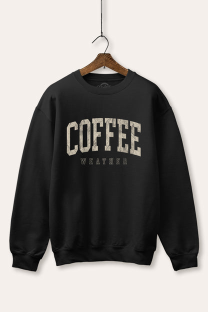 Coffee Weather Graphic Fleece Sweatshirt