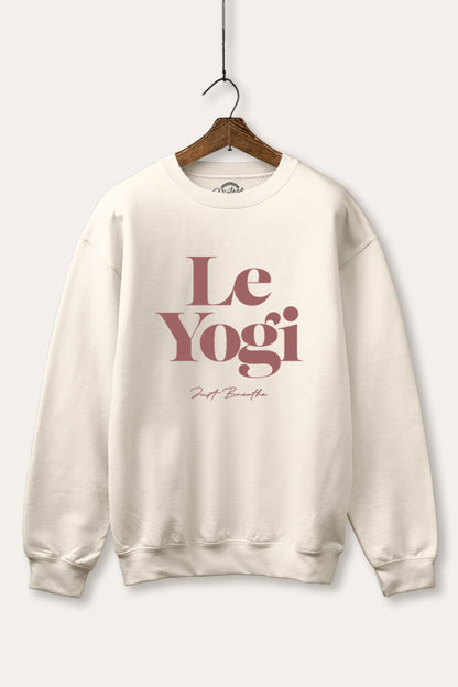 Le Yogi "Just Breathe" Graphic Fleece Sweatshirt