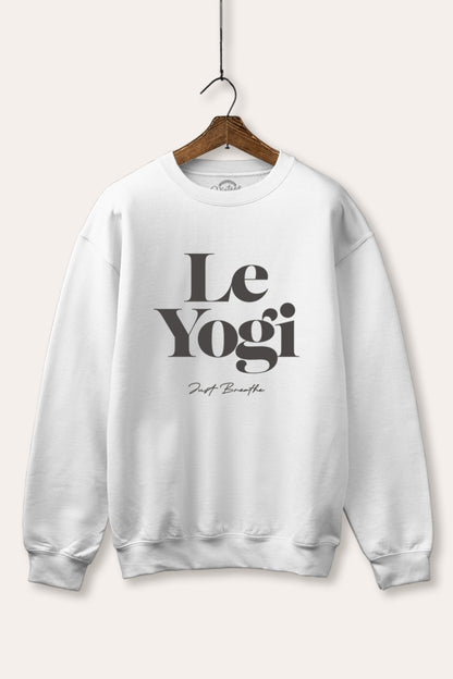 Le Yogi "Just Breathe" Graphic Fleece Sweatshirt