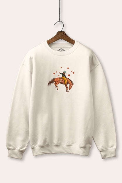 Rodeo Cowboy Stars Graphic Fleece Sweatshirt