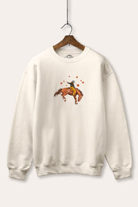 cowboy rodeo star graphic fleece sweatshirt