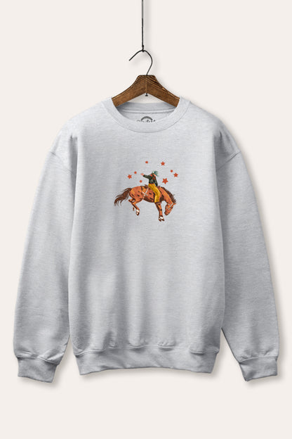 Rodeo Cowboy Stars Graphic Fleece Sweatshirt