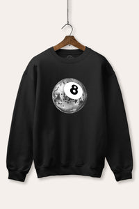 disco 8-ball graphic fleece sweatshirt