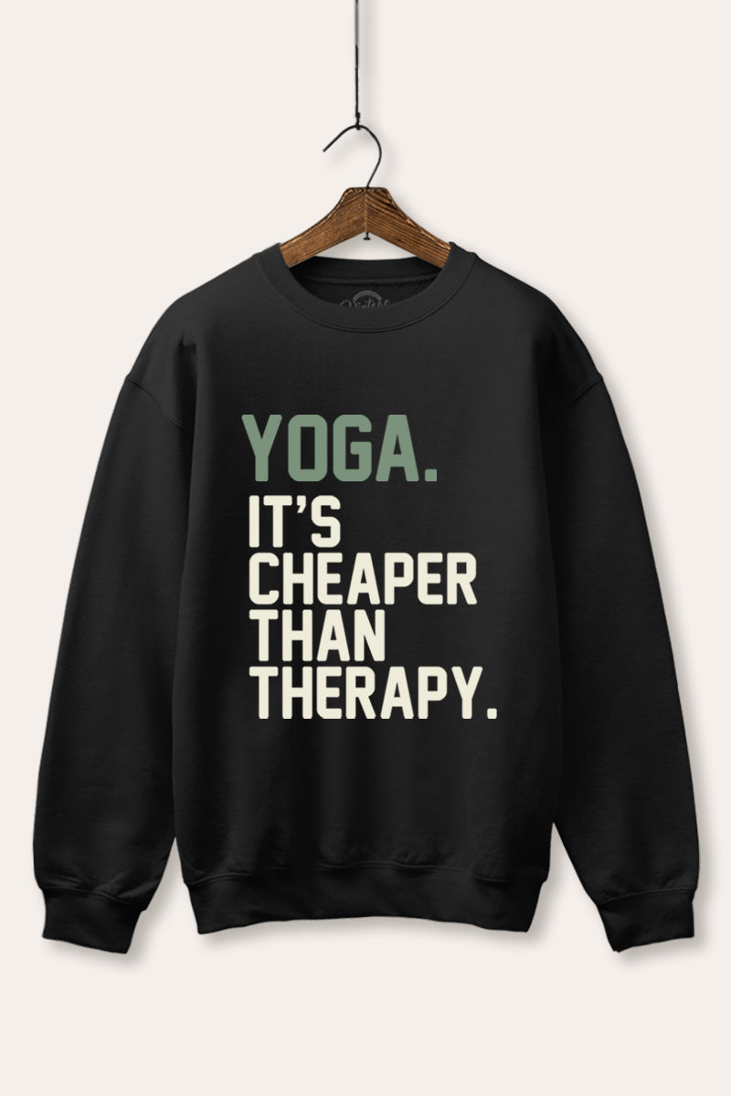 yoga therapy graphic fleece sweatshirt