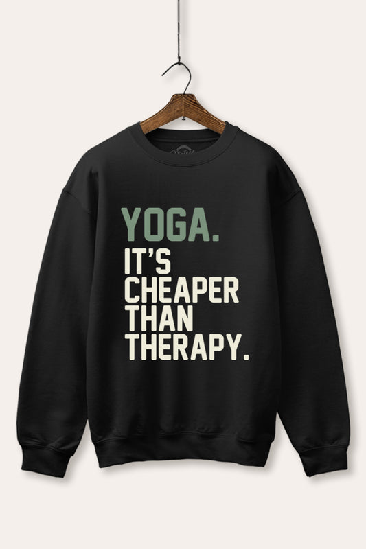 yoga therapy graphic fleece sweatshirt