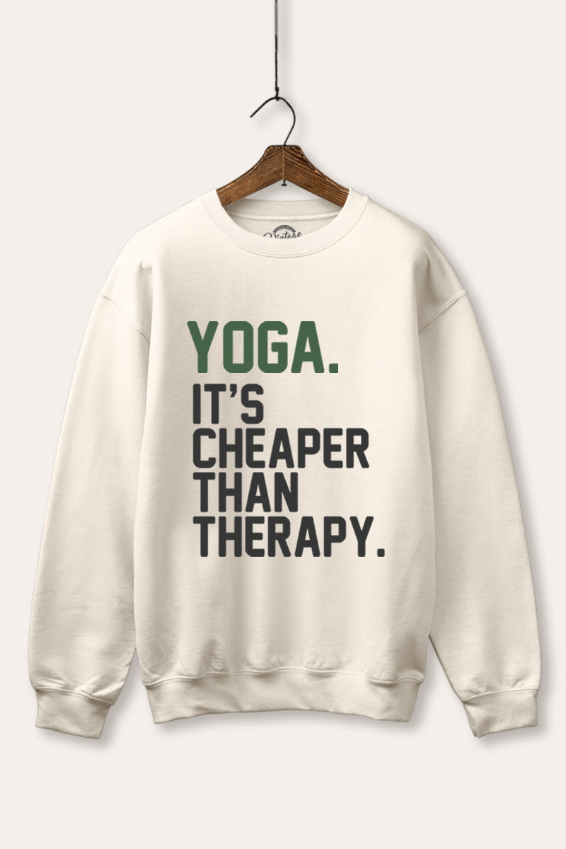 yoga therapy graphic fleece sweatshirt