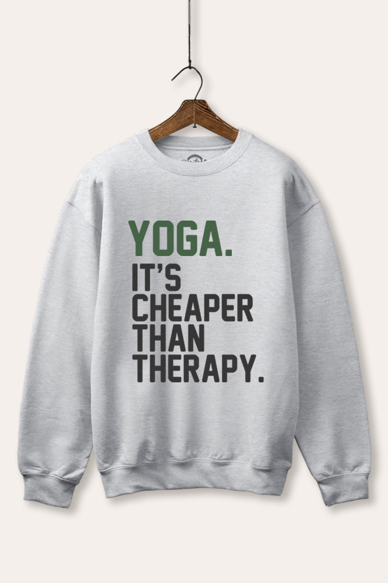 yoga therapy graphic fleece sweatshirt