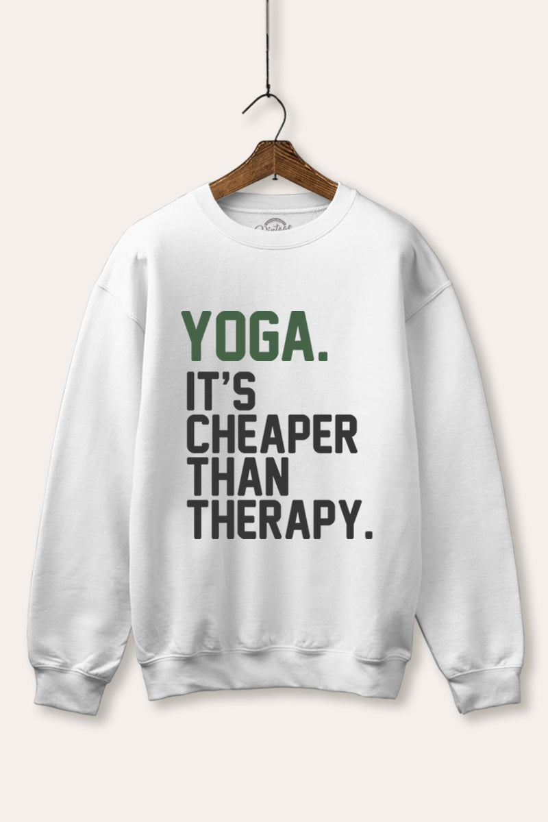 yoga therapy graphic fleece sweatshirt