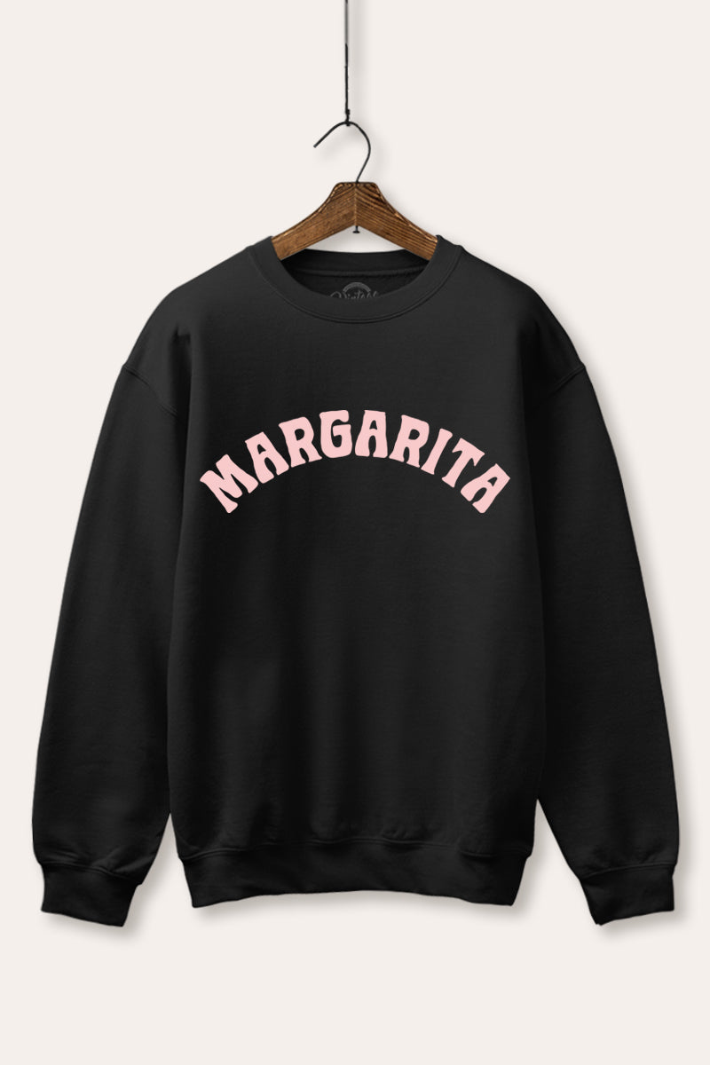 "margarita" graphic fleece sweatshirt