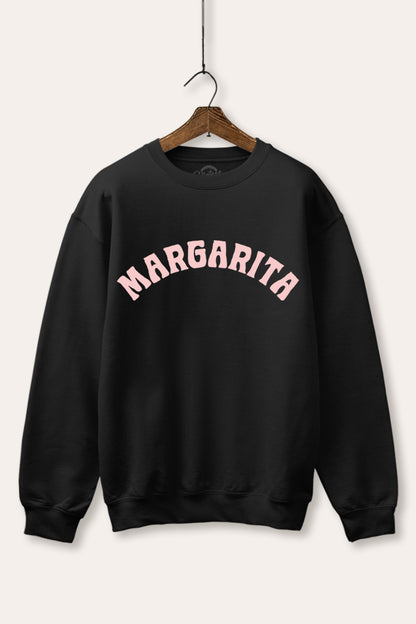 Margarita Arched Typography Fleece Sweatshirt