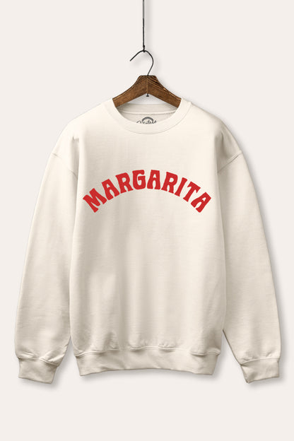 Margarita Arched Typography Fleece Sweatshirt