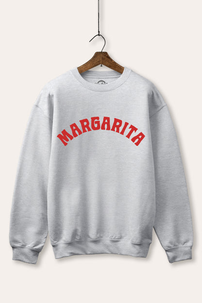 Margarita Arched Typography Fleece Sweatshirt