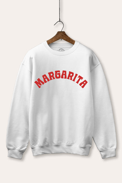 Margarita Arched Typography Fleece Sweatshirt