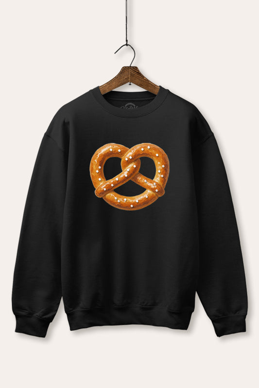 pretzel graphic fleece sweatshirt