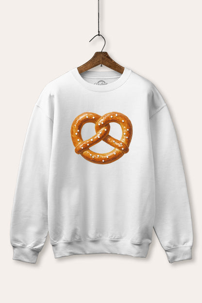 Baked Pretzel Graphic Fleece Sweatshirt