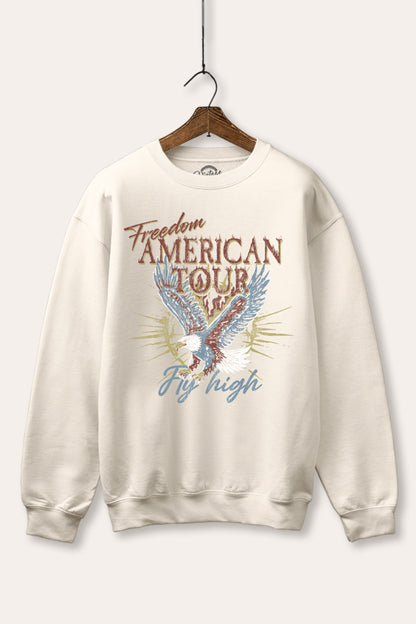 American Freedom Eagle Graphic Fleece Sweatshirt