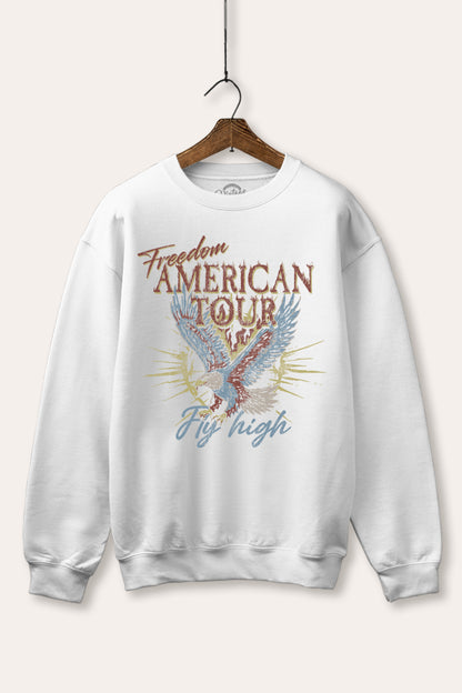American Freedom Eagle Graphic Fleece Sweatshirt