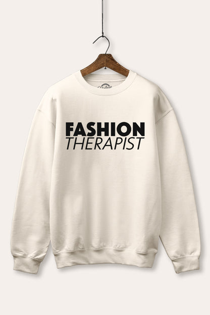 Fashion Therapist Graphic Fleece Sweatshirt