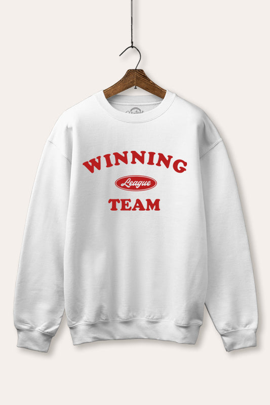 "winning team" graphic fleece sweatshirt