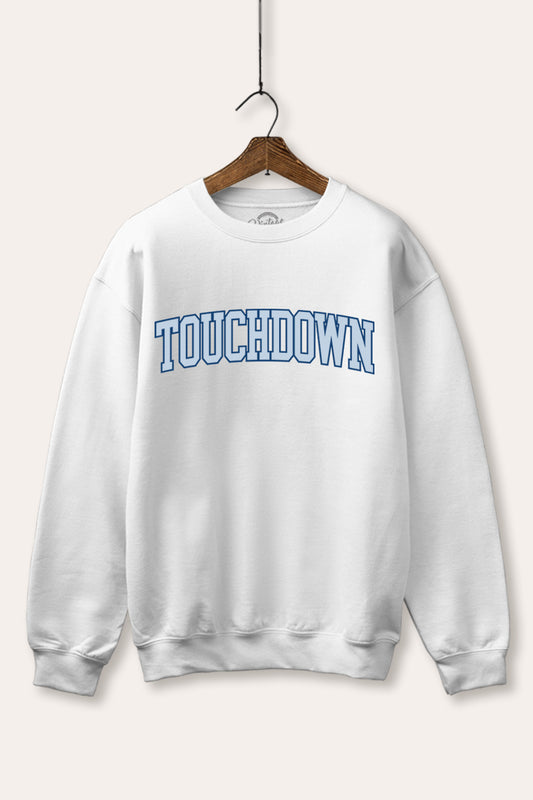 "touchdown" graphic fleece sweatshirt
