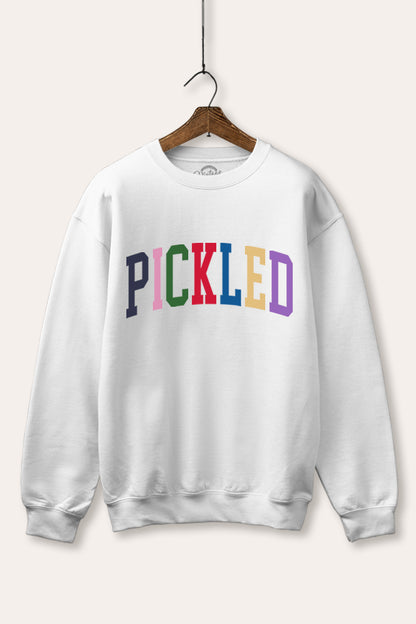Pickled Colorful Sports Graphic Fleece Sweatshirt