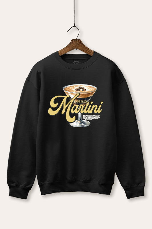 espresso martini graphic fleece sweatshirt
