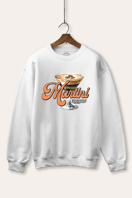 espresso martini graphic fleece sweatshirt