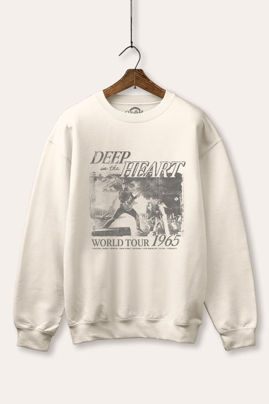 retro concert tour graphic fleece sweatshirt
