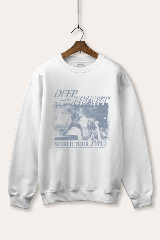 retro concert tour graphic fleece sweatshirt
