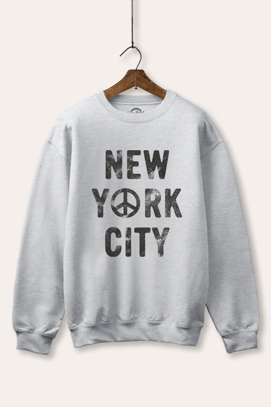 "new york city" graphic fleece sweatshirt