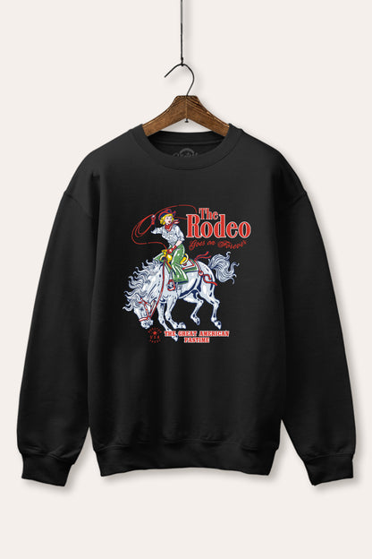 "the rodeo" graphic fleece sweatshirt