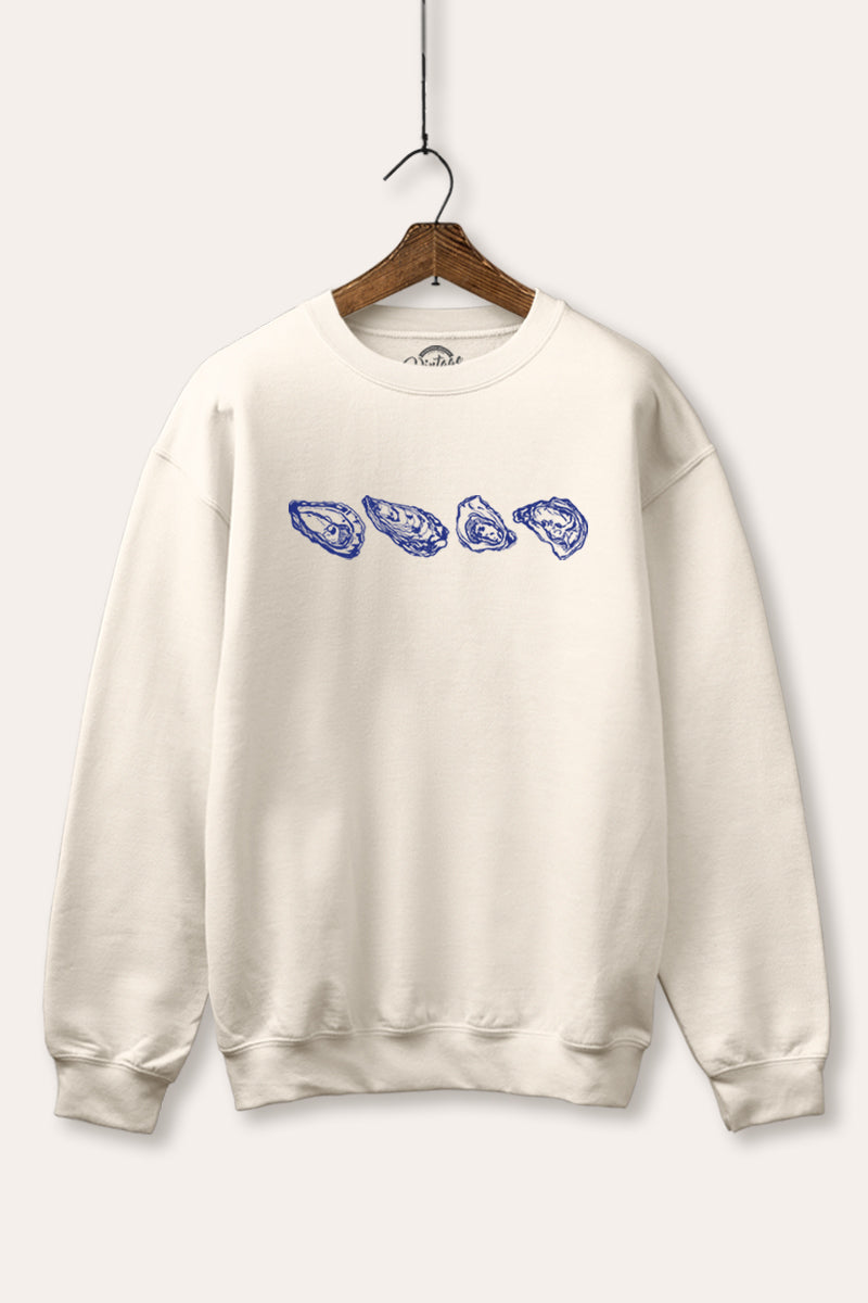 Oyster Coastal Graphic Fleece Sweatshirt