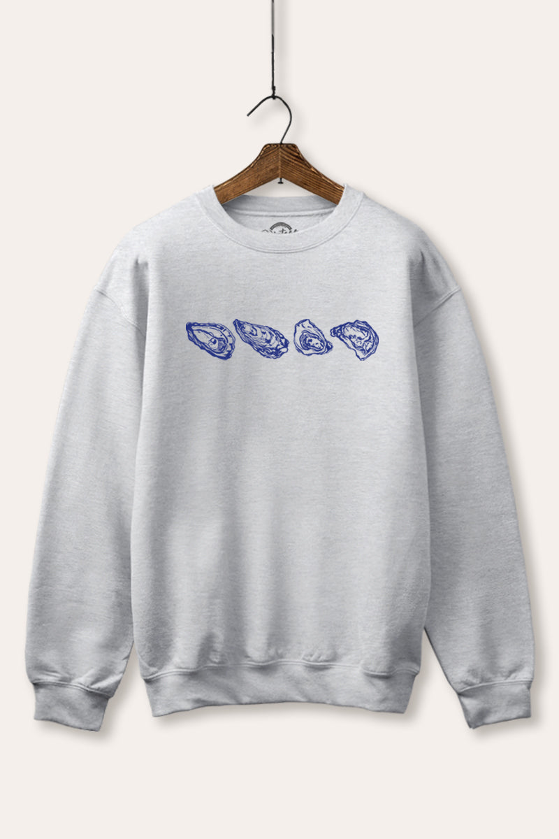 Oyster Coastal Graphic Fleece Sweatshirt
