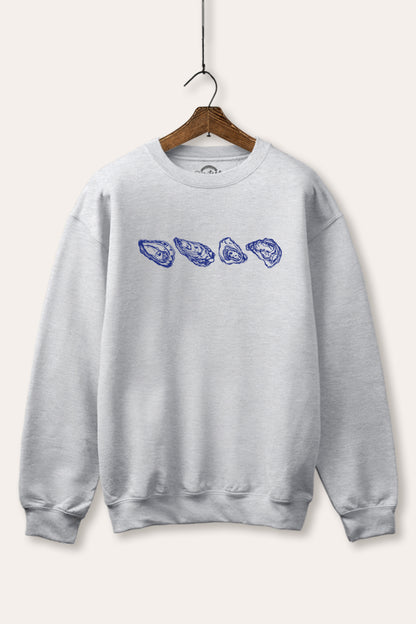 Oyster Coastal Graphic Fleece Sweatshirt