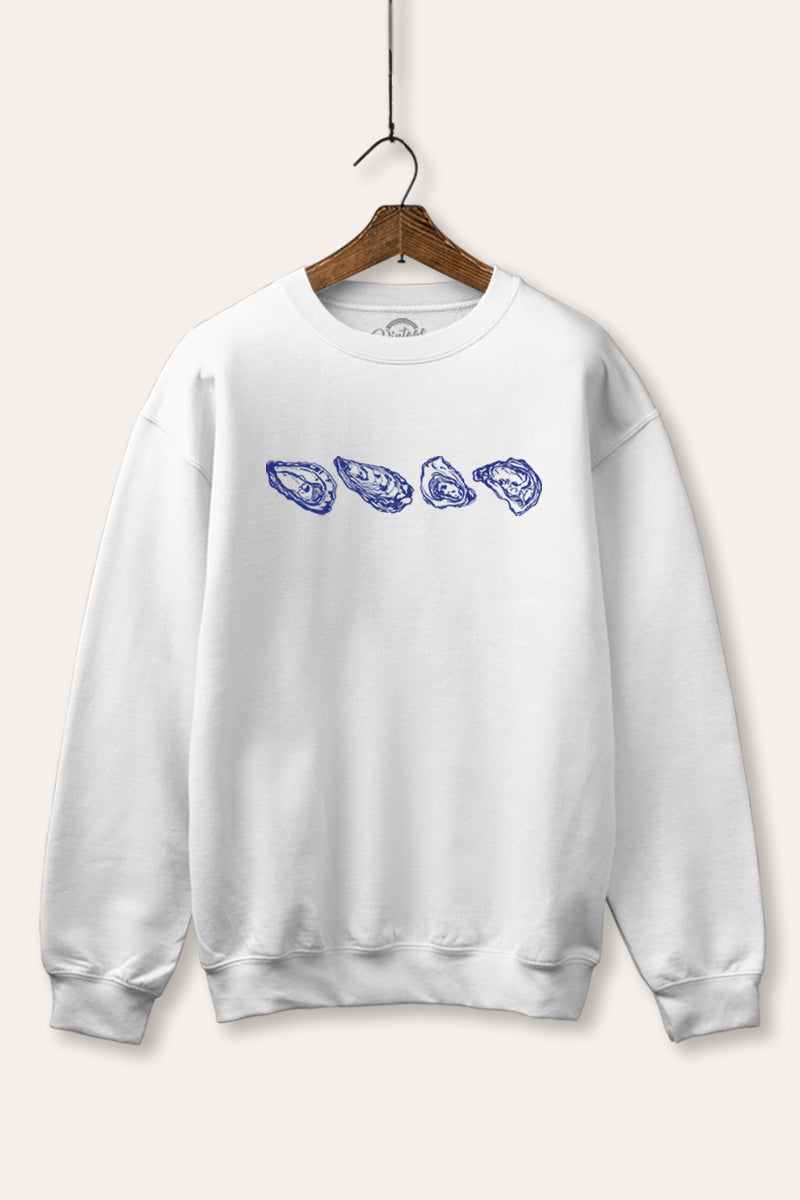 Oyster Coastal Graphic Fleece Sweatshirt