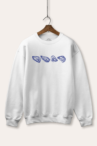 Oyster Coastal Graphic Fleece Sweatshirt