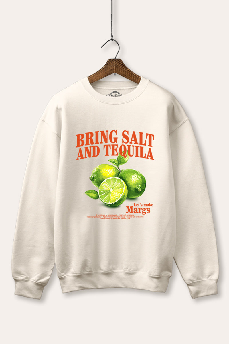 Salt Tequila & Margarita Graphic Fleece Sweatshirt