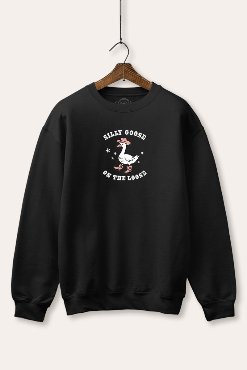Silly Goose Western Graphic Fleece Sweatshirt