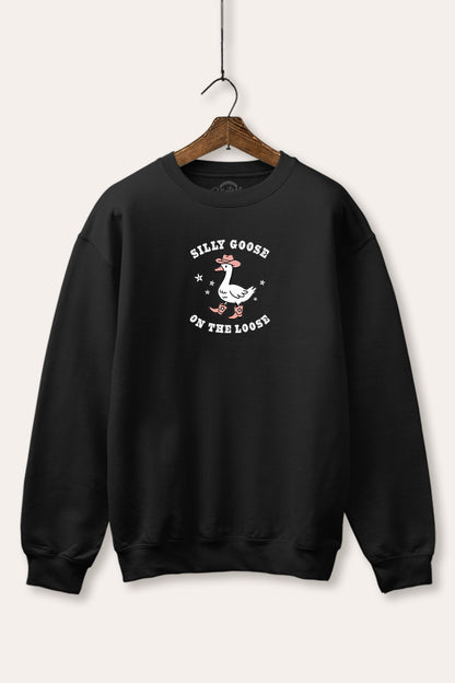 Silly Goose Western Graphic Fleece Sweatshirt