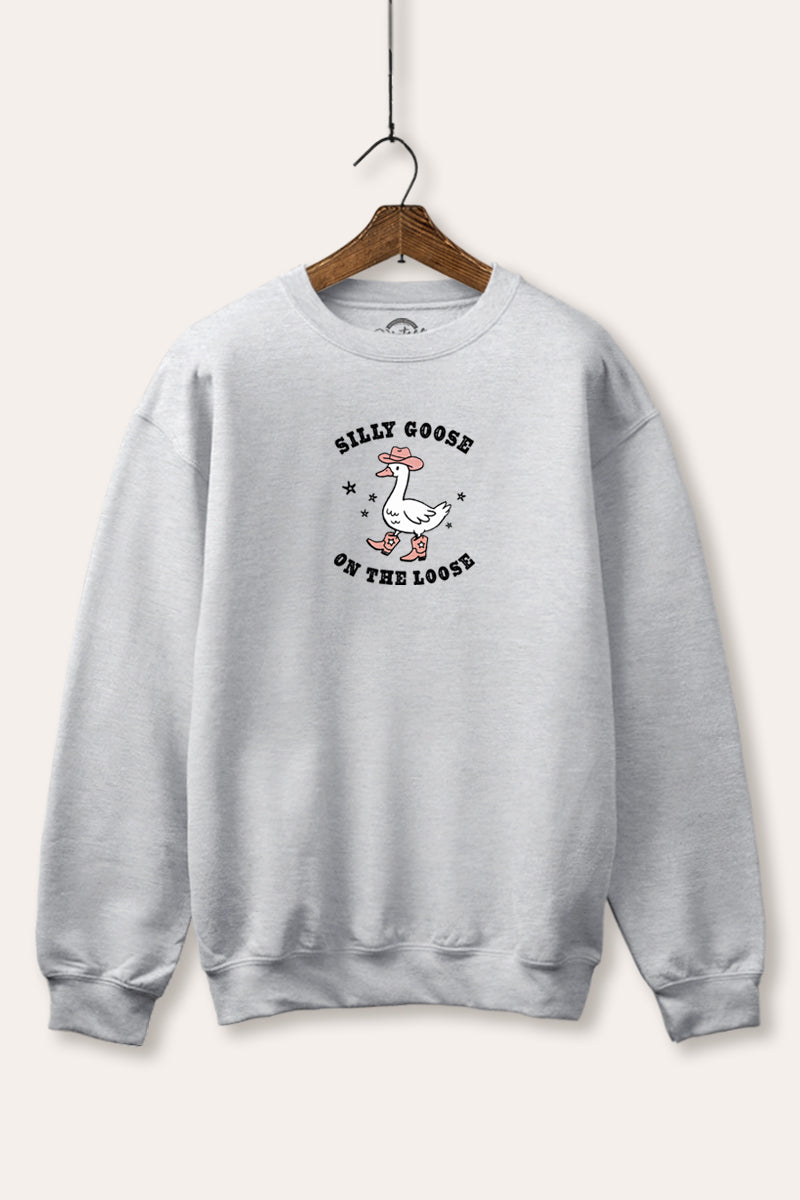 Silly Goose Western Graphic Fleece Sweatshirt