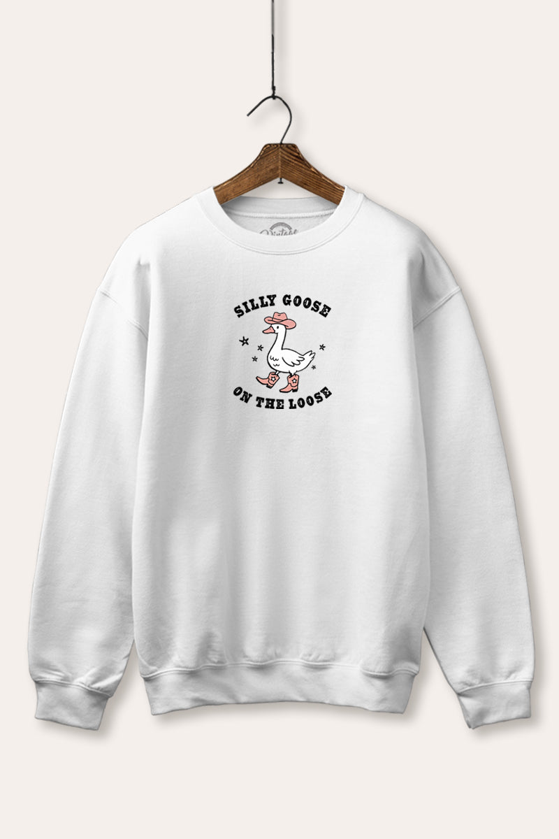 Silly Goose Western Graphic Fleece Sweatshirt