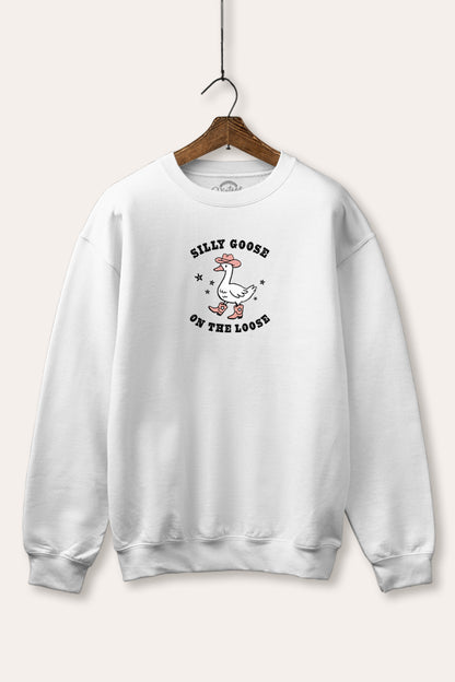 Silly Goose Western Graphic Fleece Sweatshirt