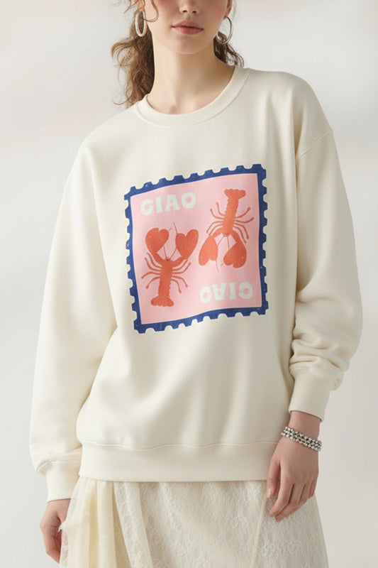 Ciao Lobster Graphic Fleece Sweatshirt