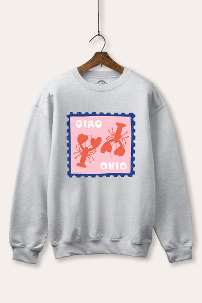 Ciao Lobster Graphic Fleece Sweatshirt