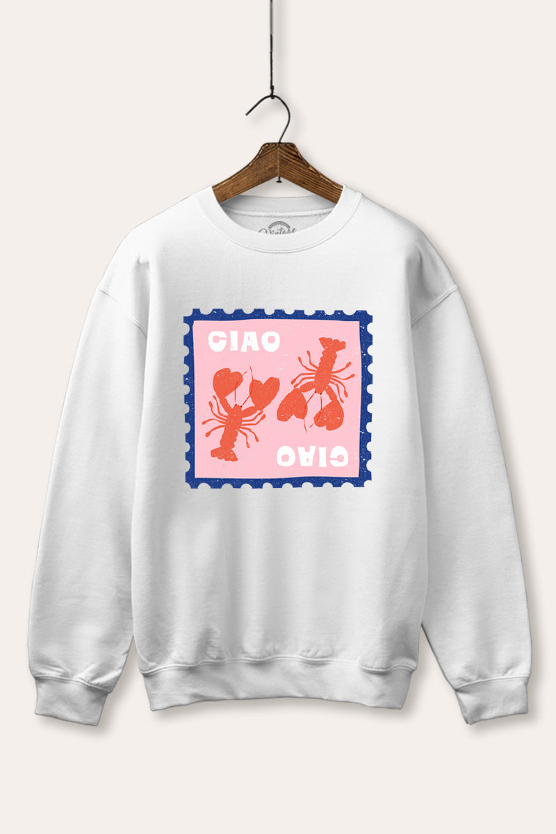 Ciao Lobster Graphic Fleece Sweatshirt